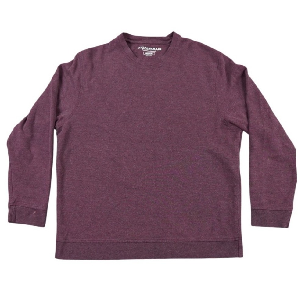 Mizzen Main Pullover Sweatshirt Mens Medium Burgundy Performance Proflex READ